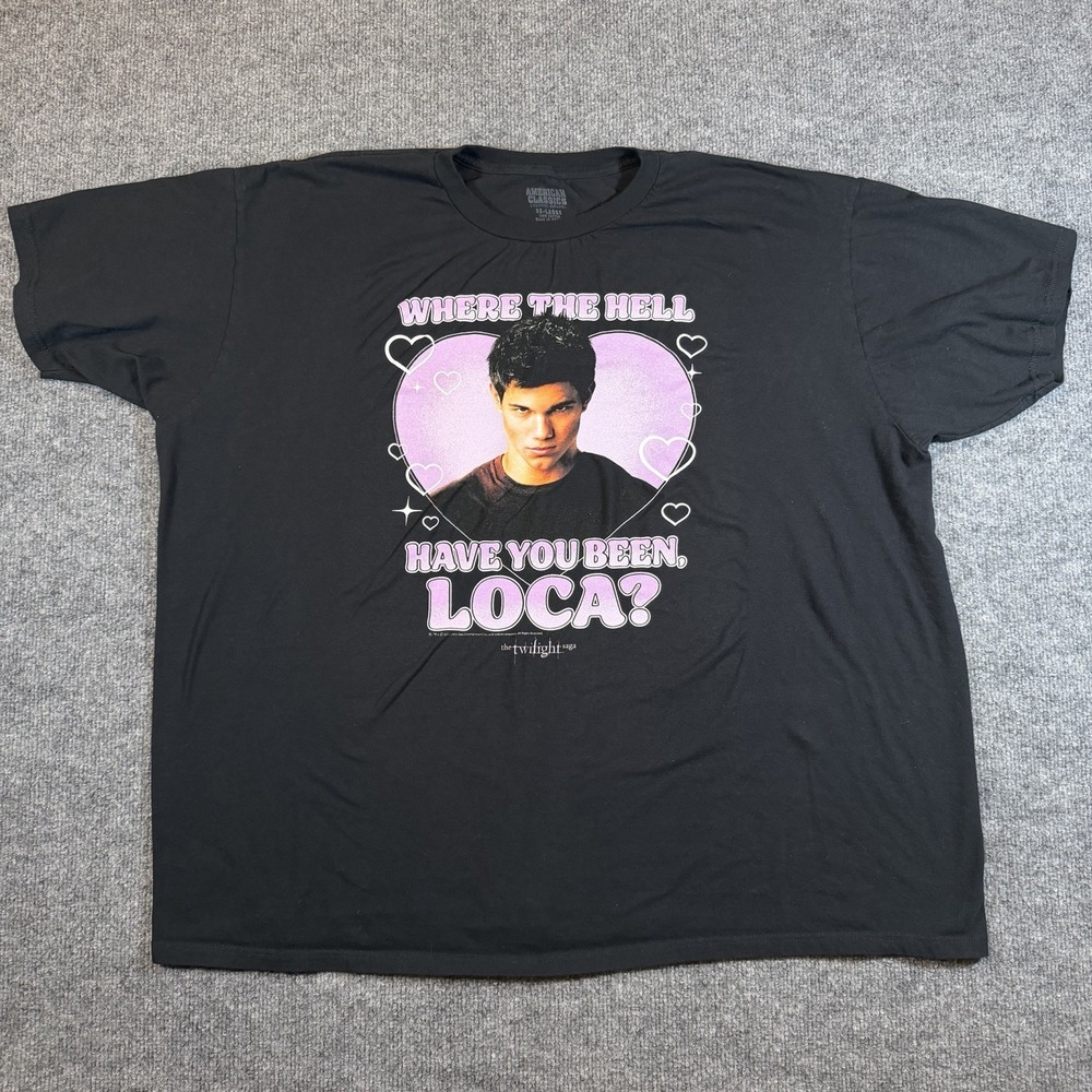 Women's Twilight Saga Jacob Black Loca Vampire Heart Short Sleeve T-Shirt 3XL